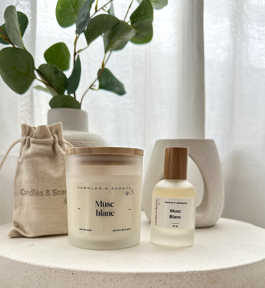 Coffret Duo Signature – Bougie & Parfum d’ambiance au choix